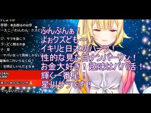 星川サラの自己紹介動画の内容